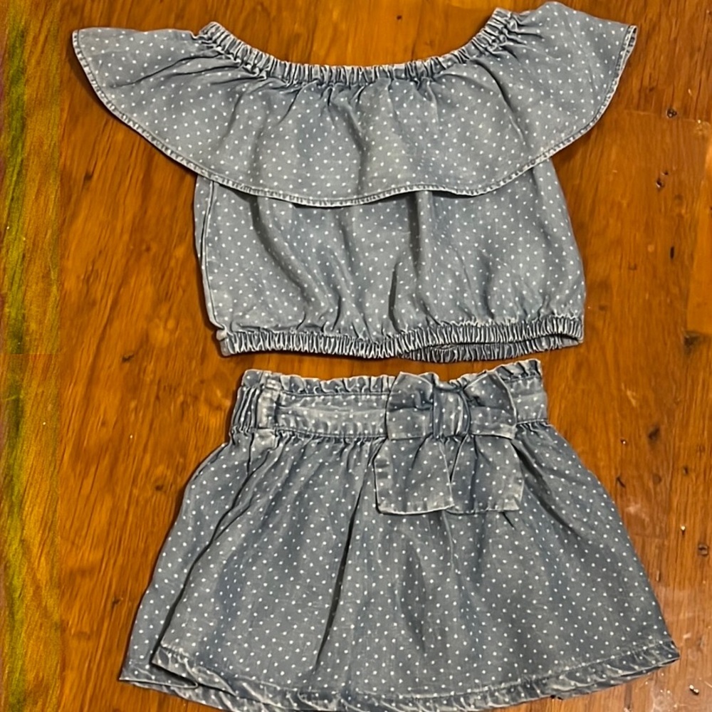 NWT denim two piece set